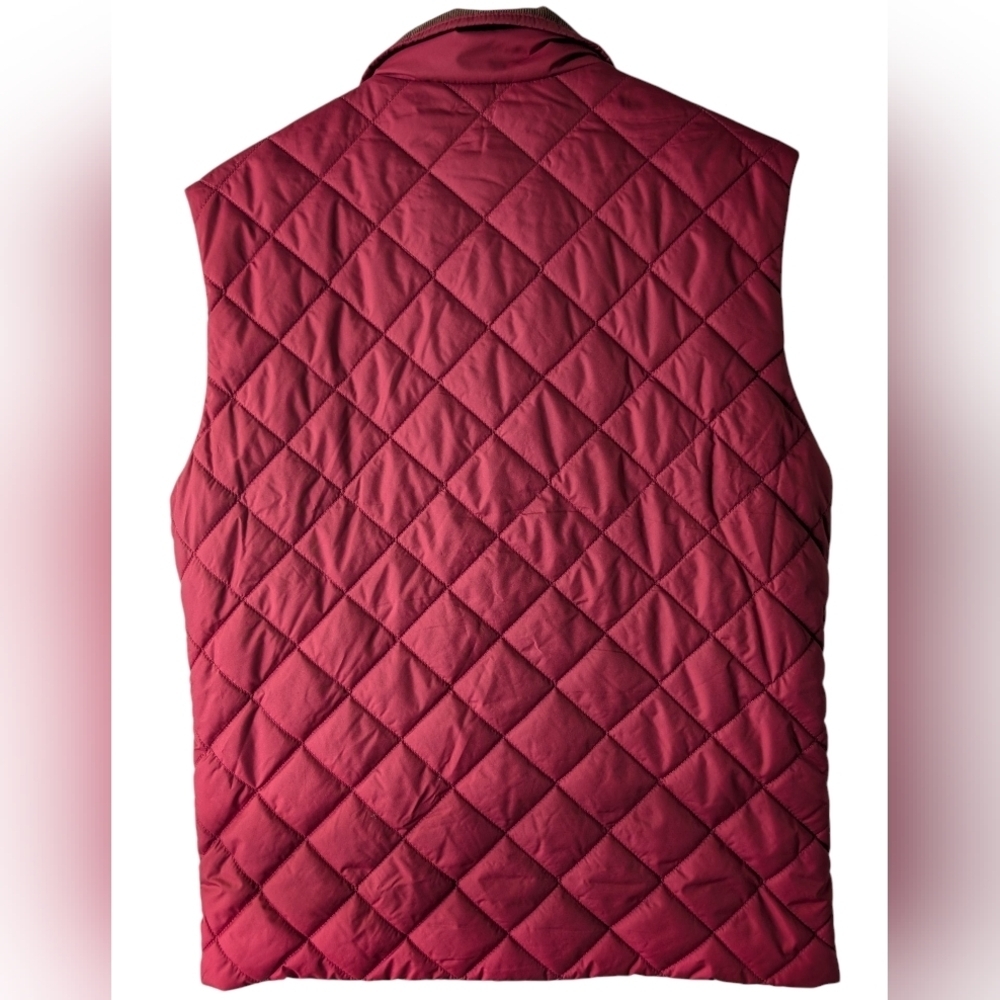 Brooks Brothers Woman's Quilted Farmers Burgundy Vest S - Picture 3 of 4